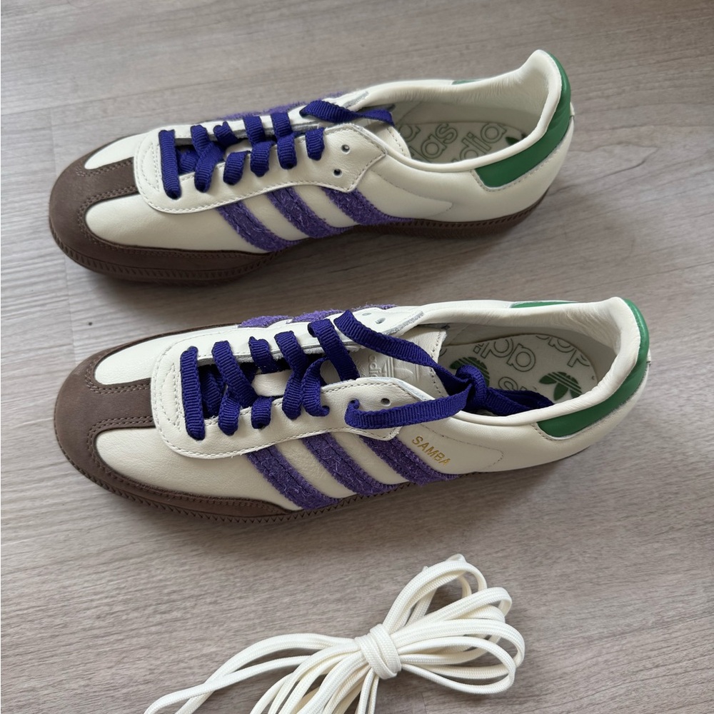 Adidas sambas Sneakers with Purple Stripes